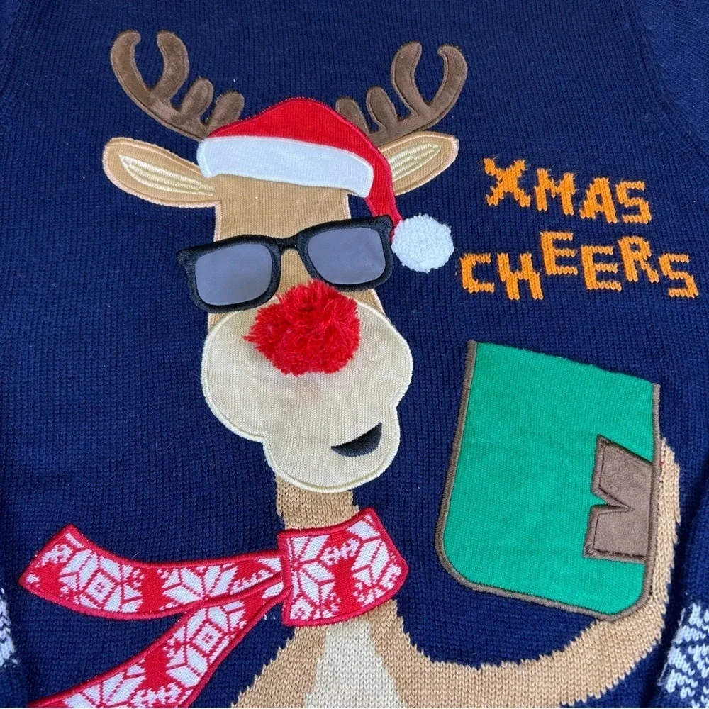 Ugly Reindeer Christmas Sweater Size M